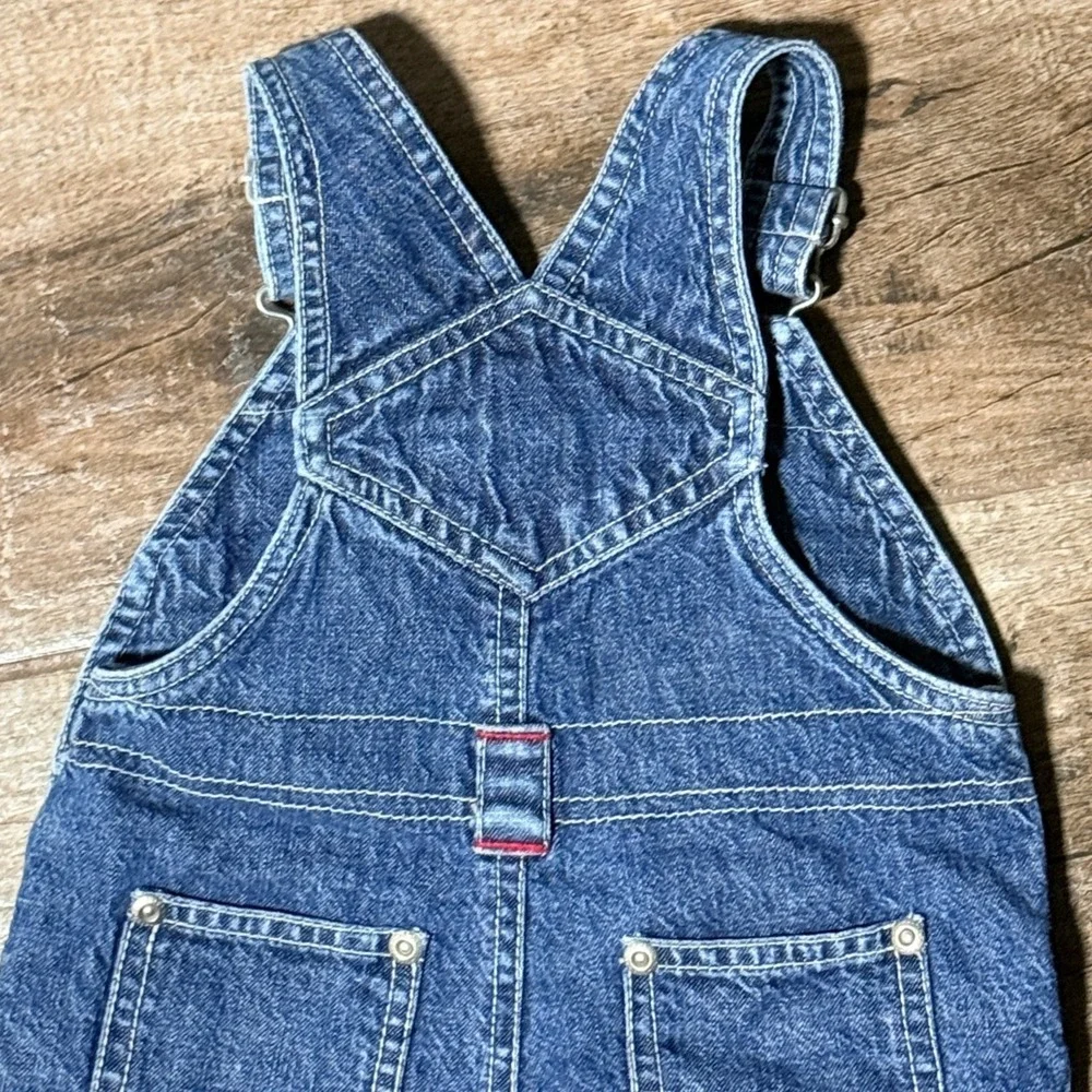 Gymboree Baby Vintage Y2K Blue Denim Bib Overalls, Medium Wash,‎ 3-6 mo